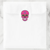 Halloween Skull Classic Round Sticker (Tas)