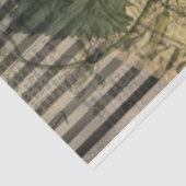 Halloween Skull  Clock en Green Pumpkin Tissuepapier (Detail)