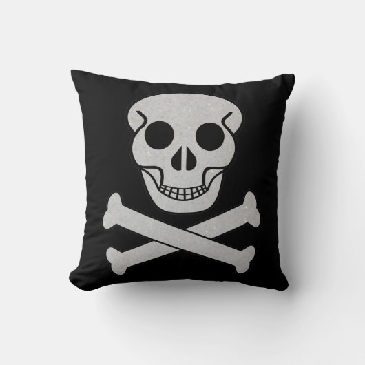 Halloween Skull en Bot Sierkussen (Voorkant)