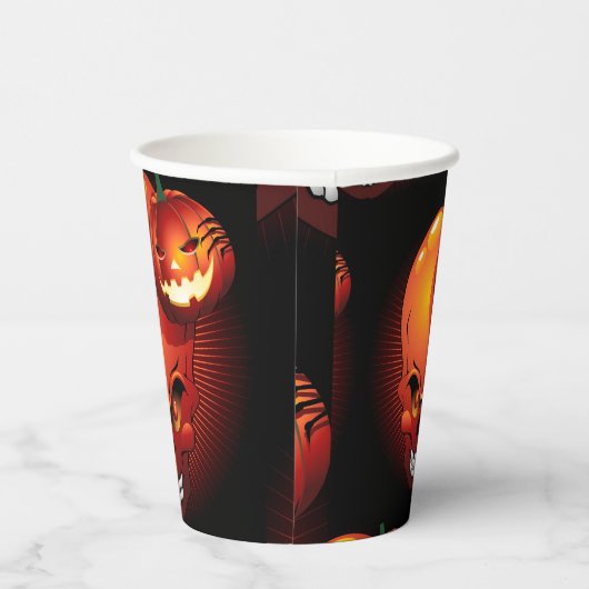 Halloween Skull en Pumpkin Papieren Bekers
