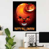 Halloween Skull en Pumpkin Poster (Thuiskantoor)