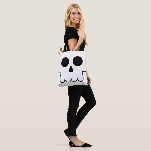 Halloween Skull Face Canvas tas (Op model)