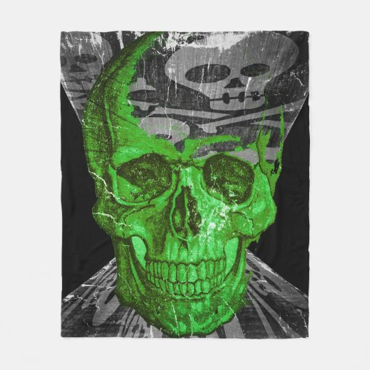 Halloween Skull Fleece Deken (Voorkant)