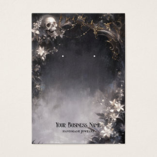 Halloween Skull Flowers Oorbel Display Kaart