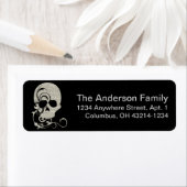 Halloween Skull Glitter Textuur 1 Adresetiketten Etiket (Insitu)