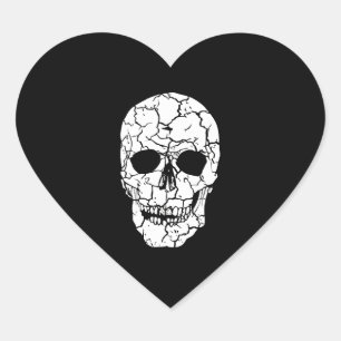 Halloween skull hart sticker