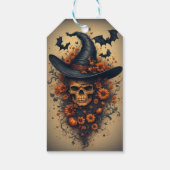 Halloween Skull Hat Cadeaulabel (Achterkant)