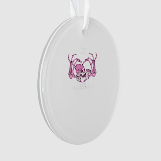 Halloween Skull Heart Hands Skeleton Beanie Design Ornament (voorkant)