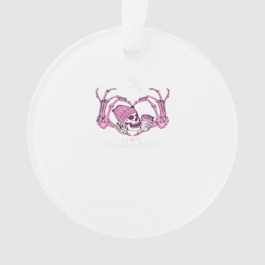 Halloween Skull Heart Hands Skeleton Beanie Design Ornament (voorkant)