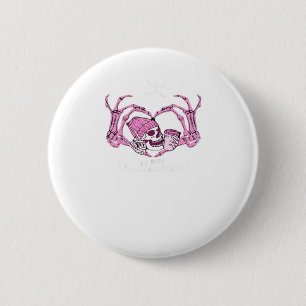 Halloween Skull Heart Hands Skeleton Beanie Design Ronde Button 5,7 Cm