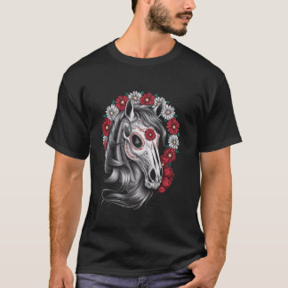 Halloween Skull Horse voor mannen Vrouwen T Shirt