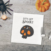 Halloween Skull Let's Get Spooky Gothic Typgraphy Servet