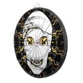 Halloween Skull met magisch licht Dartbord (Voorkant Rechts)