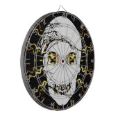 Halloween Skull met magisch licht Dartbord (Voorkant Links)