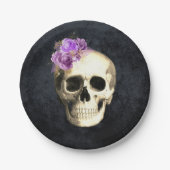 Halloween Skull Papieren Bordje (Voorkant)
