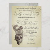 Halloween Skull Party Invitation Kaart (Voorkant / Achterkant)