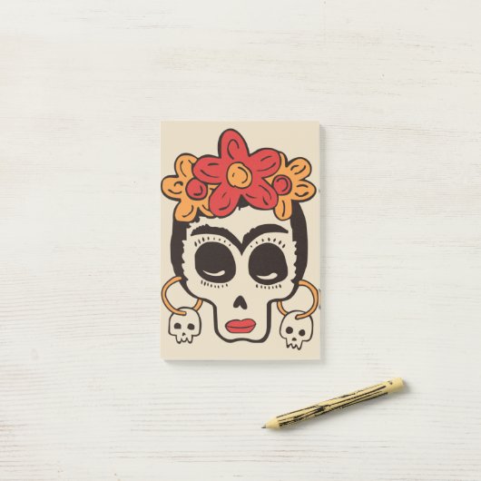 Halloween Skull Post-it Notes (Op bureau)