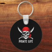 Halloween Skull Rate Of The Caribbean Costume Men Sleutelhanger (Voorkant)