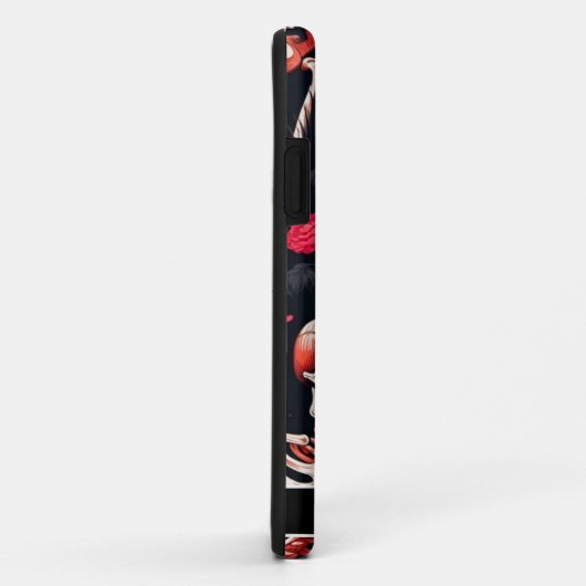 Halloween Skull Red Roses gepersonaliseerd Case-Mate iPhone Case (Achterkant/rechts)