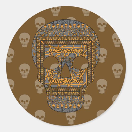 Halloween Skull Sticker (Voorkant)