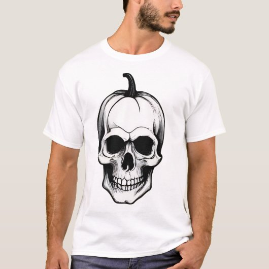 Halloween Skull T-shirt (Voorkant)