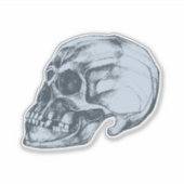 Halloween Skull Vinyl Sticker (Voorkant)