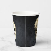 Halloween Skull White Roses Papieren Bekers (Rechts)