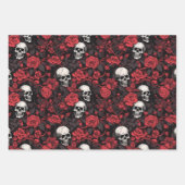 Halloween Skulls and Flowers Inpakpapier Vel (Voorkant 2)
