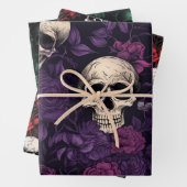 Halloween Skulls and Flowers Inpakpapier Vel (In situ)