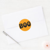 Halloween Skulls "Boo" Ronde Sticker (Envelop)