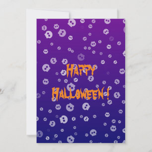 Halloween Skulls Flat Kaart