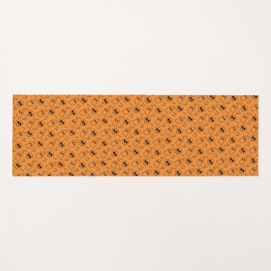 Halloween Skulls Ghosts Ditzy Pattern | Yoga Mat (Voorkant (horizontaal))