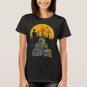 Halloween Skulls Head Moon Skeleton Costume Kinder T-shirt
