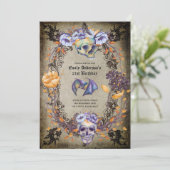 Halloween Skulls Invitations de la fête tendance A (Debout devant)