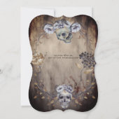 Halloween Skulls Invitations de la fête tendance A (Dos)