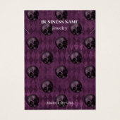 Halloween Skulls QR Code Jewelry Business Ketting Visitekaartje (Voorkant)