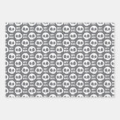 Halloween Skulls Wrapper Papier Plat Set de 3 (Devant 3)