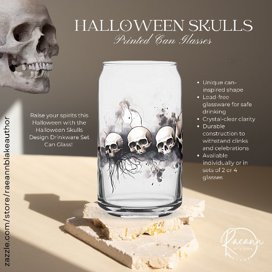 Halloween Skuls Conception Drinkware Set