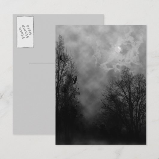 Halloween Sky beroemd gemaakt door Ravens Briefkaa Briefkaart (Voorkant / Achterkant)