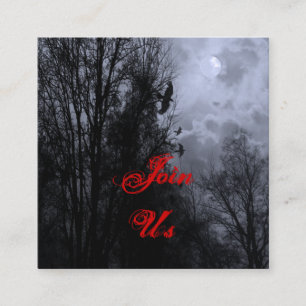 Halloween Sky et Ravens Carte de visite d'invitati