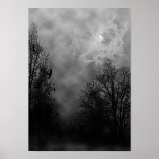 Halloween Sky met Poster Ravens (Voorkant)