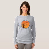 Halloween Sky, zwarte vogels in Tree Silhouette T-shirt (Voorkant volledig)