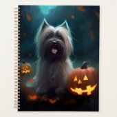 Halloween Skye Terrier met pomkins Scary Planner (Voorkant)