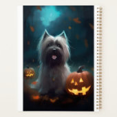 Halloween Skye Terrier met pomkins Scary Planner (Achterkant)
