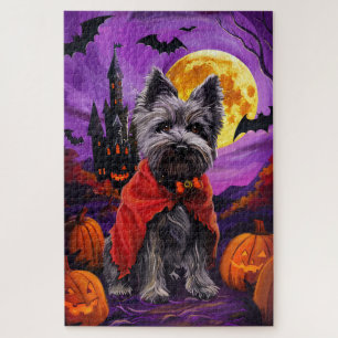 Halloween Skye Terrier Vampire Pumpkins eng Legpuzzel