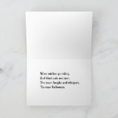 Halloween slaan - klassieke Halloween heks! Kaart (Binnen)