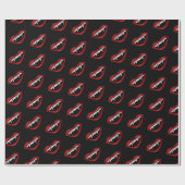 Halloween Slay met me Vampire Fangs Spooky Cadeaupapier (Vlak)