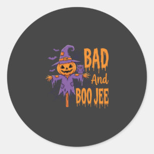 Halloween Slechte En Boe Jee Vogeverschrikker Graf Ronde Sticker