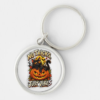 Halloween-sleutelhanger met Zwarte Kat 'Alleen maa Sleutelhanger