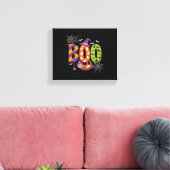 Halloween Sloth Boo Lazy Essential T-shirt Canvas Afdruk (Insitu (Woonkamer))